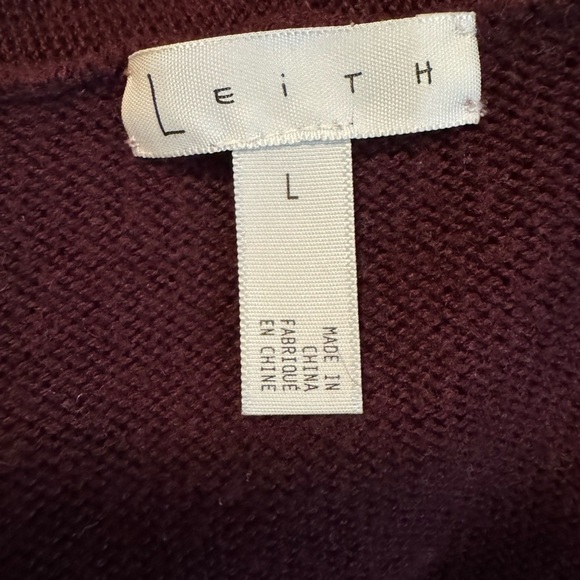 Leith | Burgundy Dolman Sleeve Shawl Collar Long Cardigan (L) - Picture 7 of 7